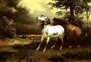 carle vernet chevaux effrayes par l'orage oil